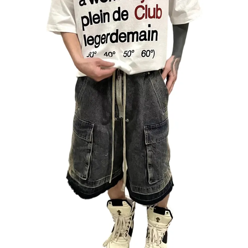 Weles Denim Shorts Unisex Black-5