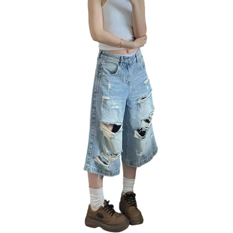Weles Denim Shorts Unisex Blue-2