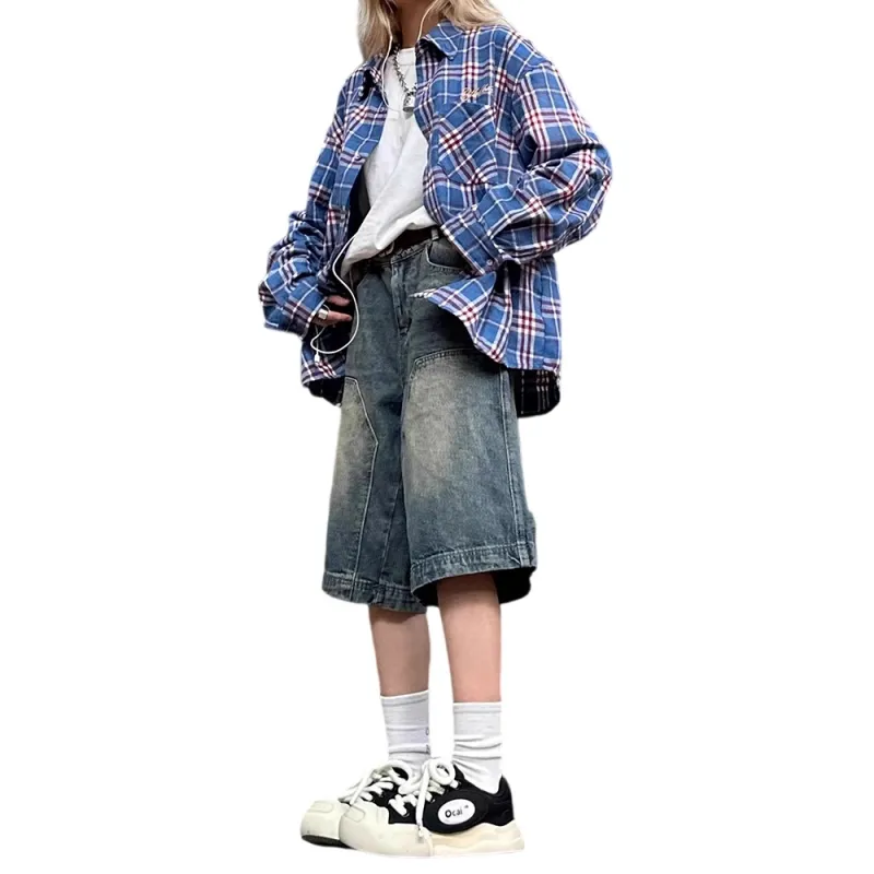 Weles Denim Shorts Unisex Vintage Blue-3