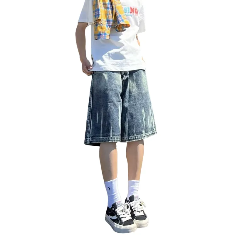 Weles Denim Shorts Unisex Blue-3
