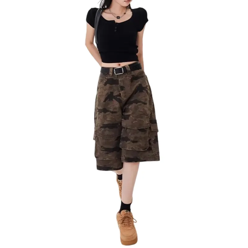 Weles Denim Shorts Unisex Camouflage-6