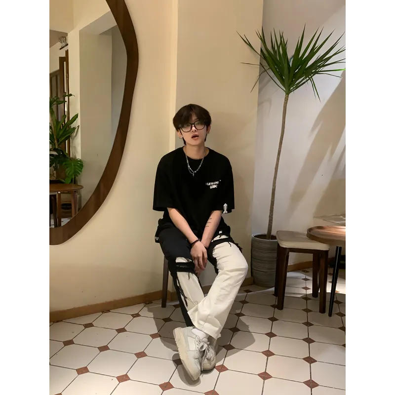 Weles Jeans Unisex Black/White-1