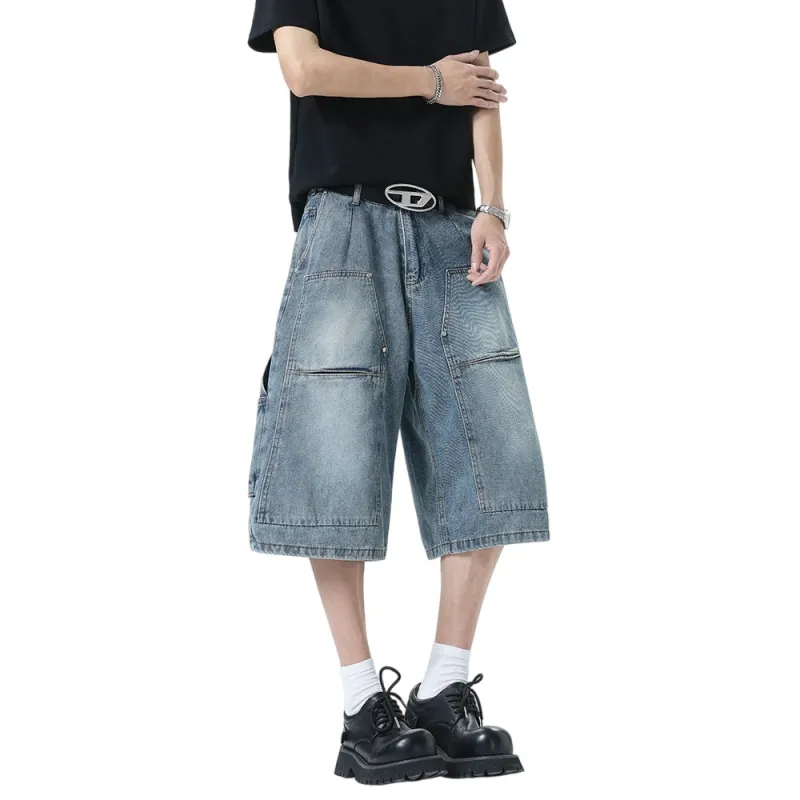 Weles Denim Shorts Unisex Blue-4