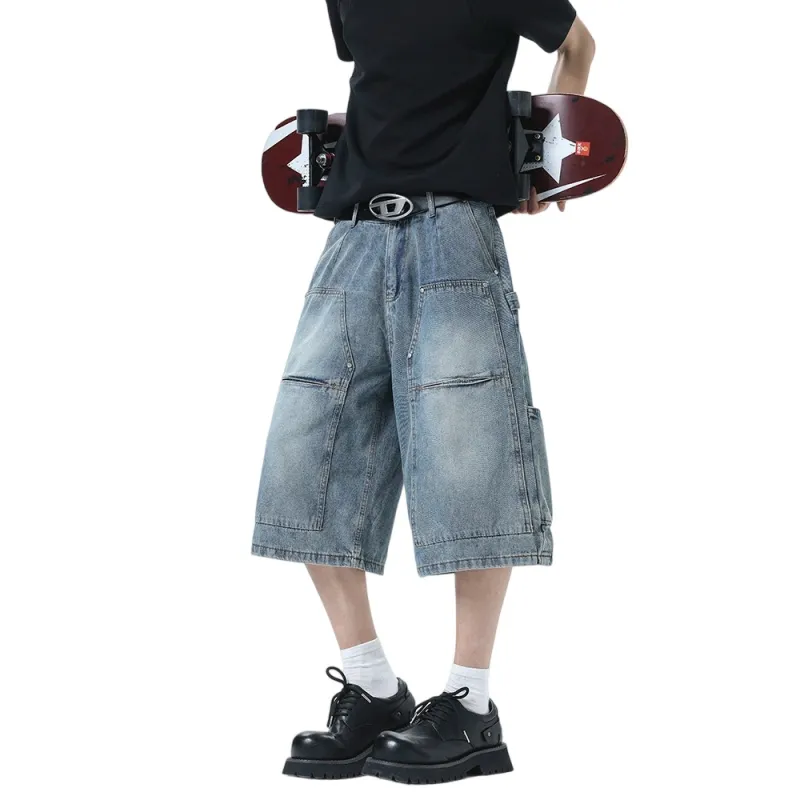 Weles Denim Shorts Unisex Blue-7
