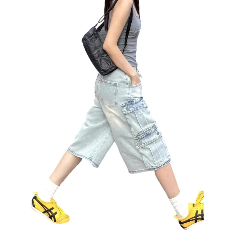 Weles Denim Shorts Unisex Blue-3