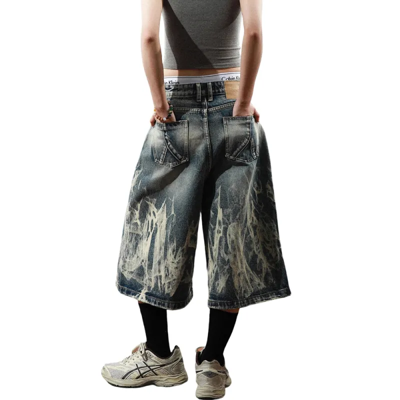 Weles Denim Shorts Unisex Blue-5