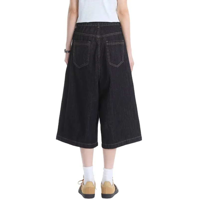 Weles Denim Shorts Unisex Black-2