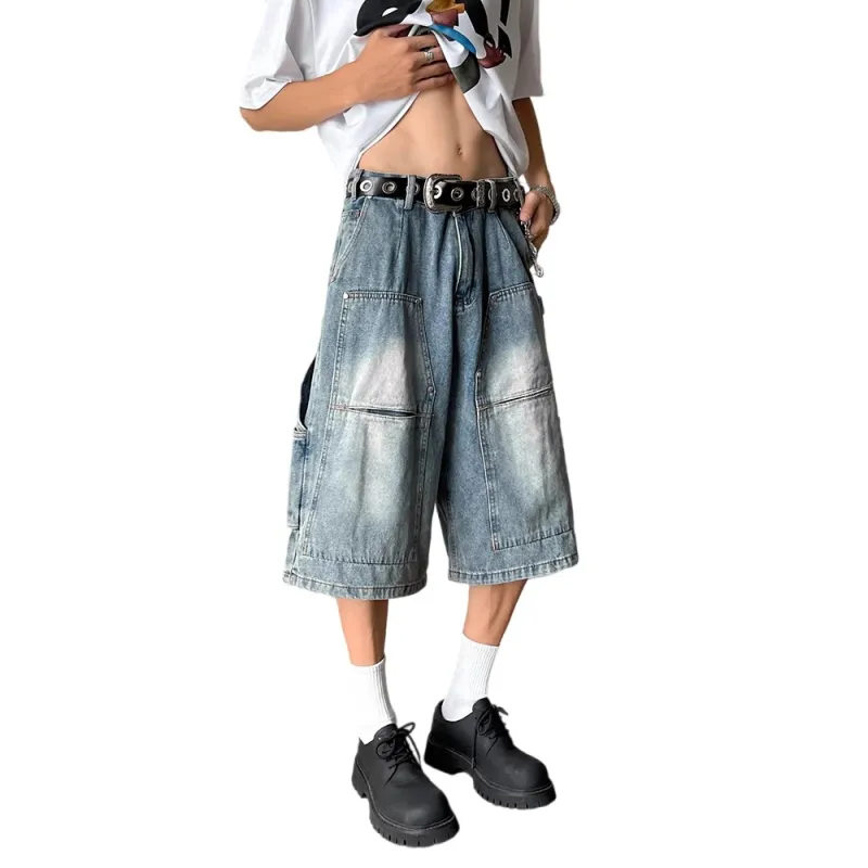 Weles Denim Shorts Unisex Blue-7