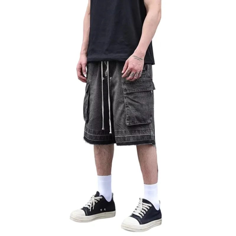 Weles Denim Shorts Unisex Black-2
