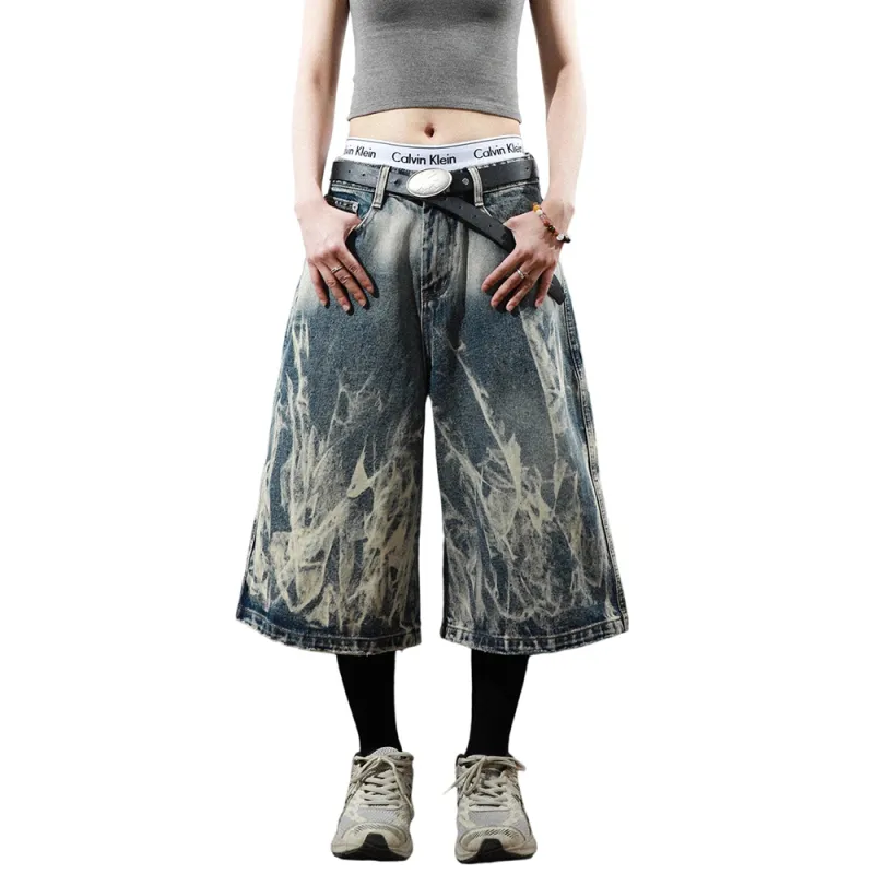 Weles Denim Shorts Unisex Blue-4