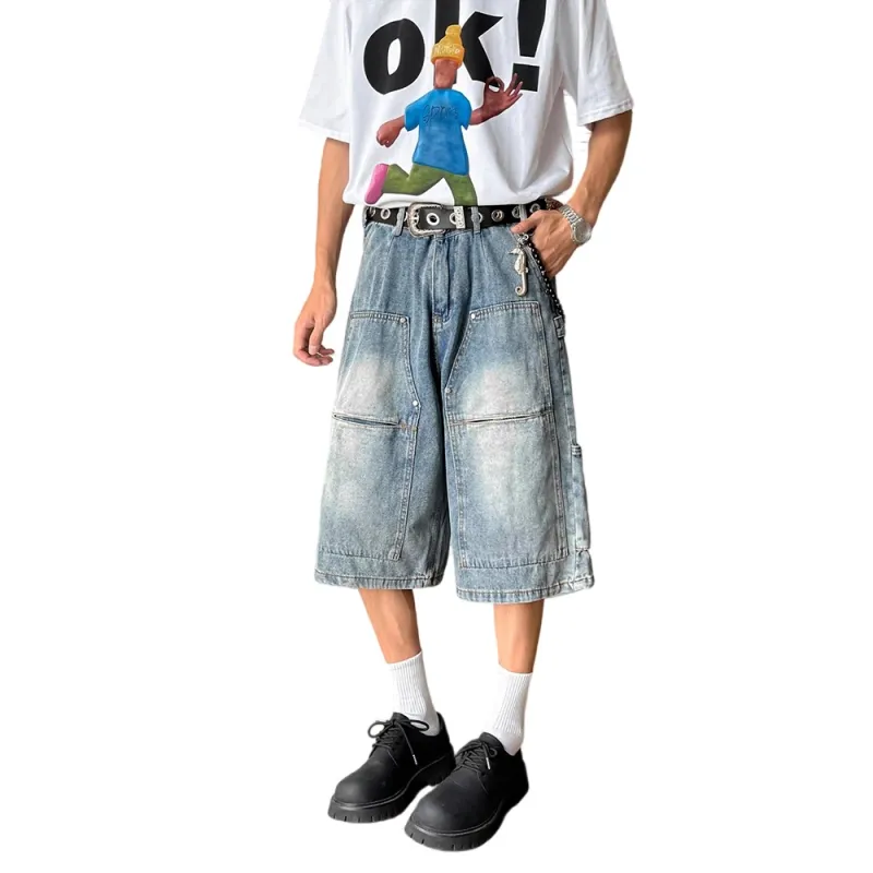 Weles Denim Shorts Unisex Blue-1
