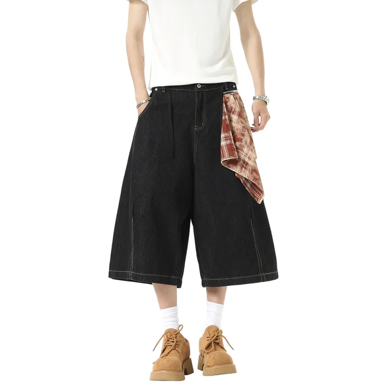 Weles Denim Shorts Unisex Black-2