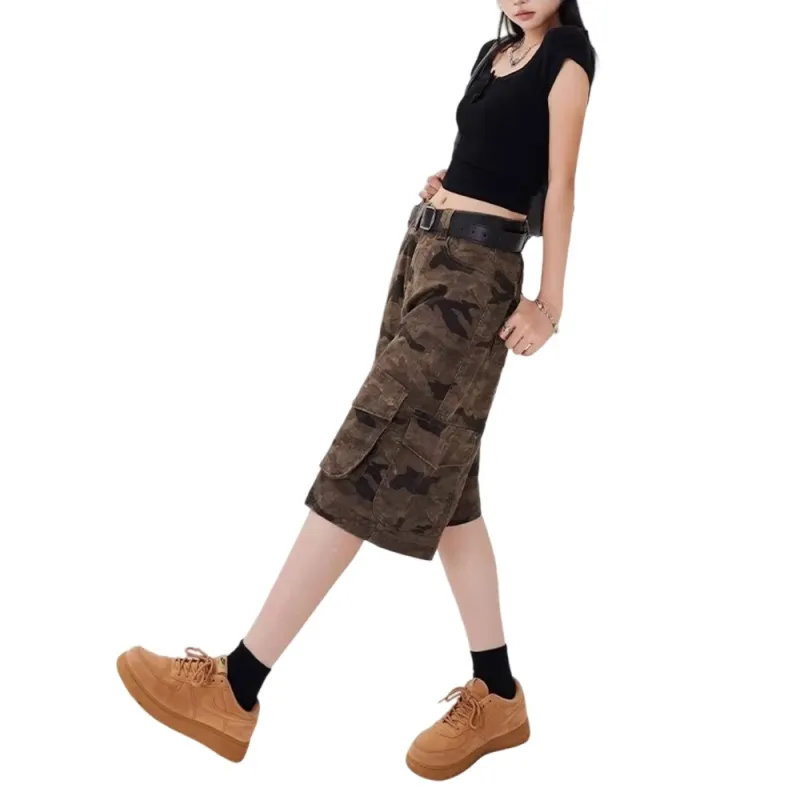 Weles Denim Shorts Unisex Camouflage-7