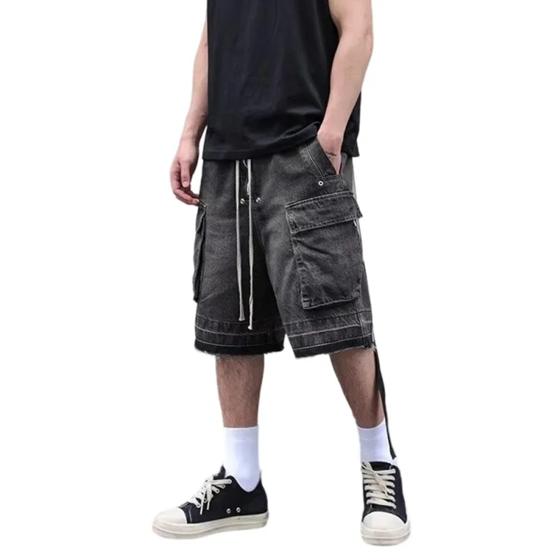 Weles Denim Shorts Unisex Black-4