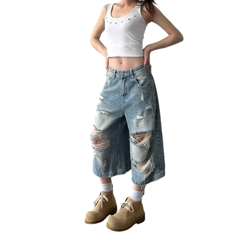 Weles Denim Shorts Unisex Blue-1