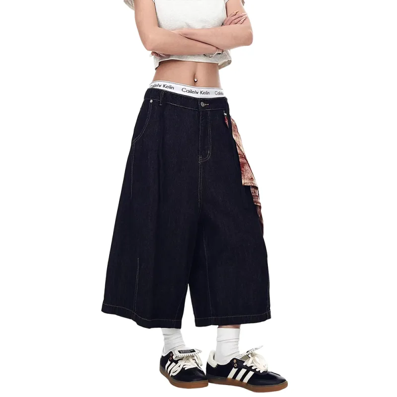 Weles Denim Shorts Unisex Black-2