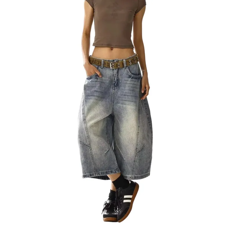 Weles Denim Shorts Unisex Blue-4
