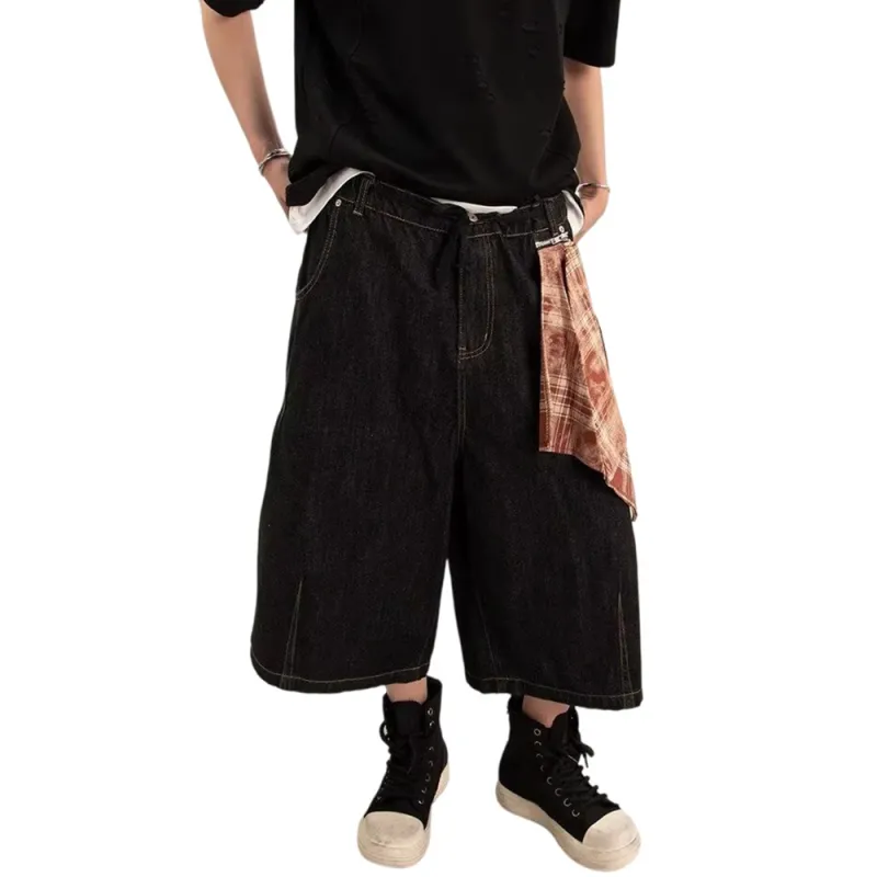 Weles Denim Shorts Unisex Black-4