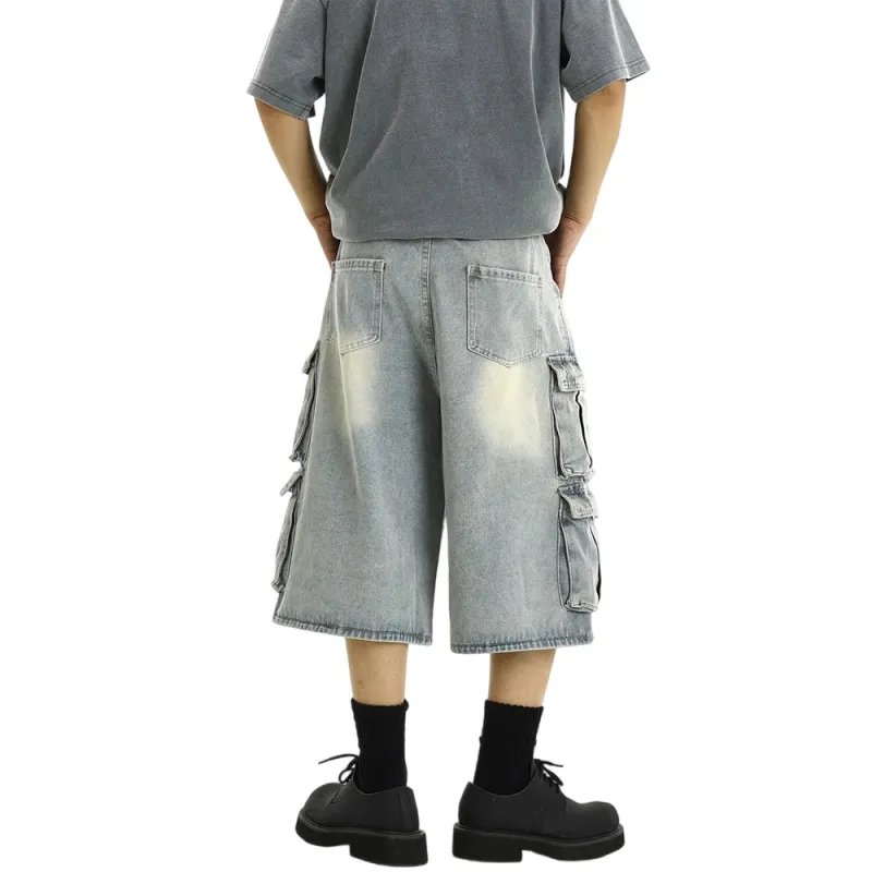 Weles Denim Shorts Unisex Blue-3