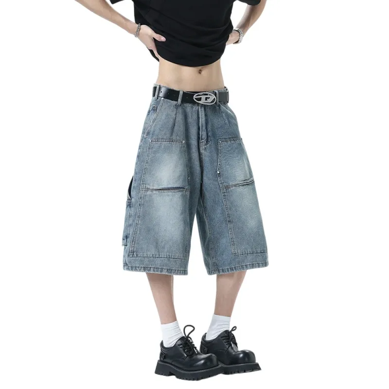 Weles Denim Shorts Unisex Blue-5