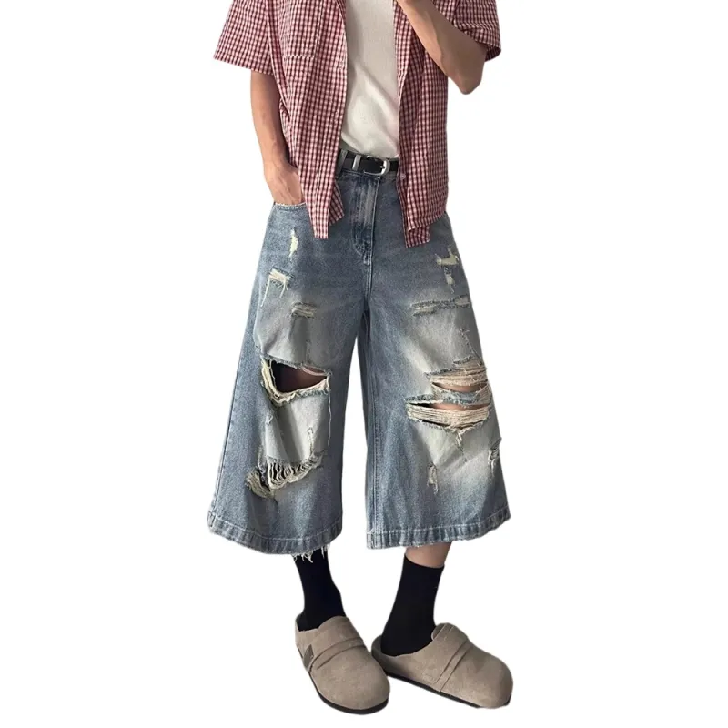 Weles Denim Shorts Unisex Blue-4