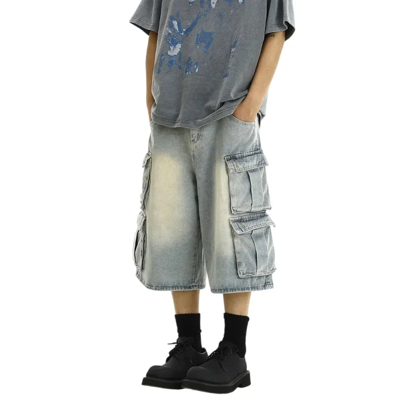 Weles Denim Shorts Unisex Blue-2