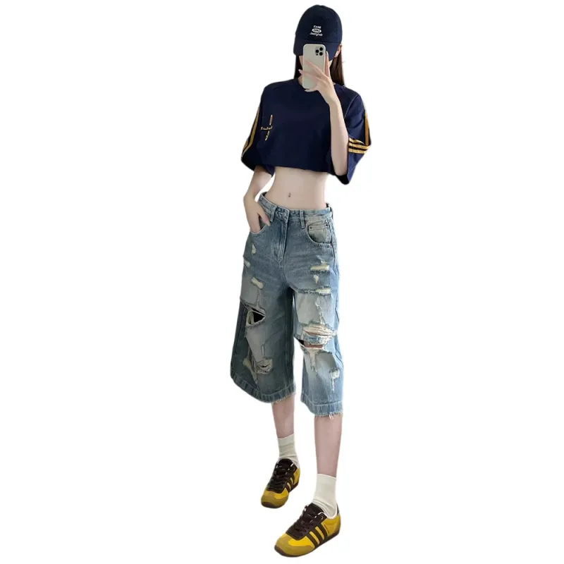 Weles Denim Shorts Unisex Blue-1