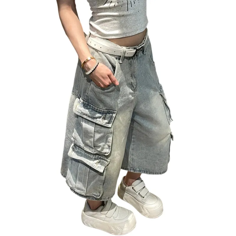 Weles Denim Shorts Unisex Blue-2