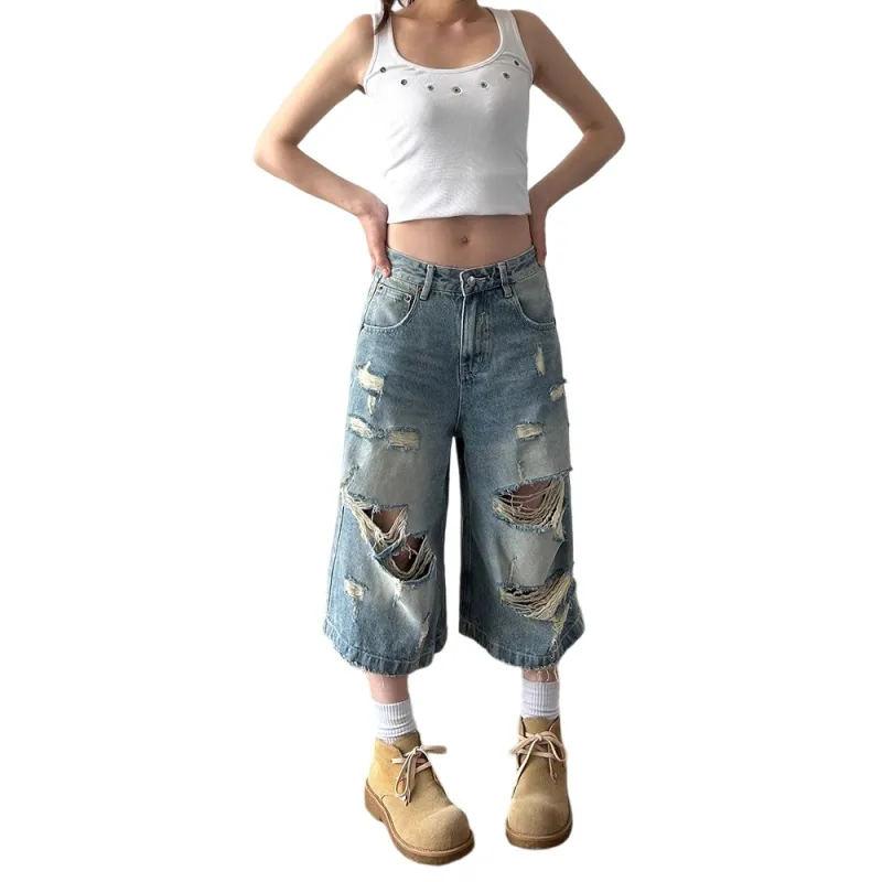 Weles Denim Shorts Unisex Blue-3