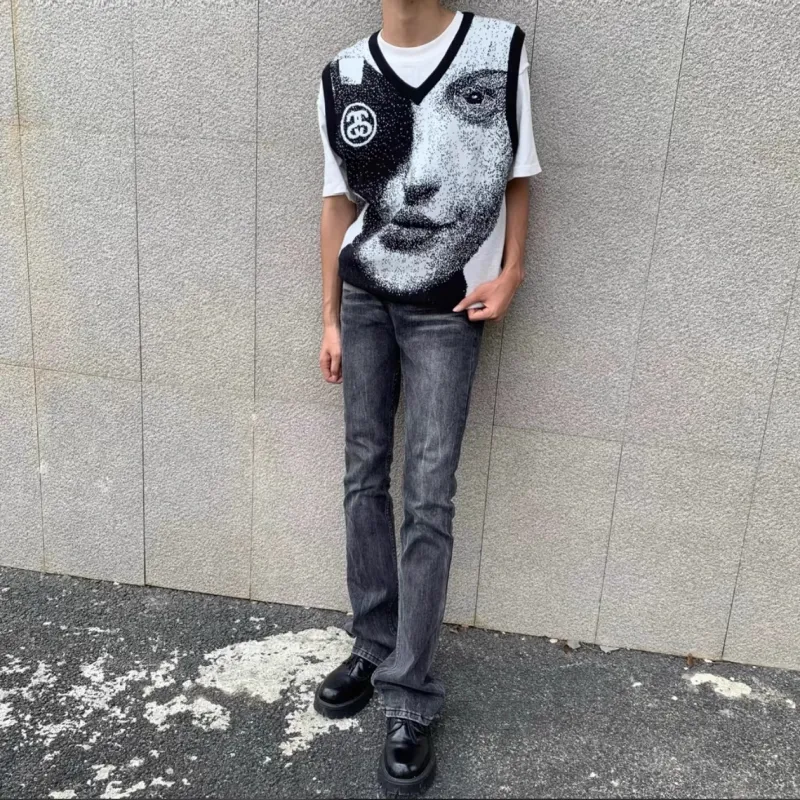 Weles Jeans Unisex Black Gray Color-4