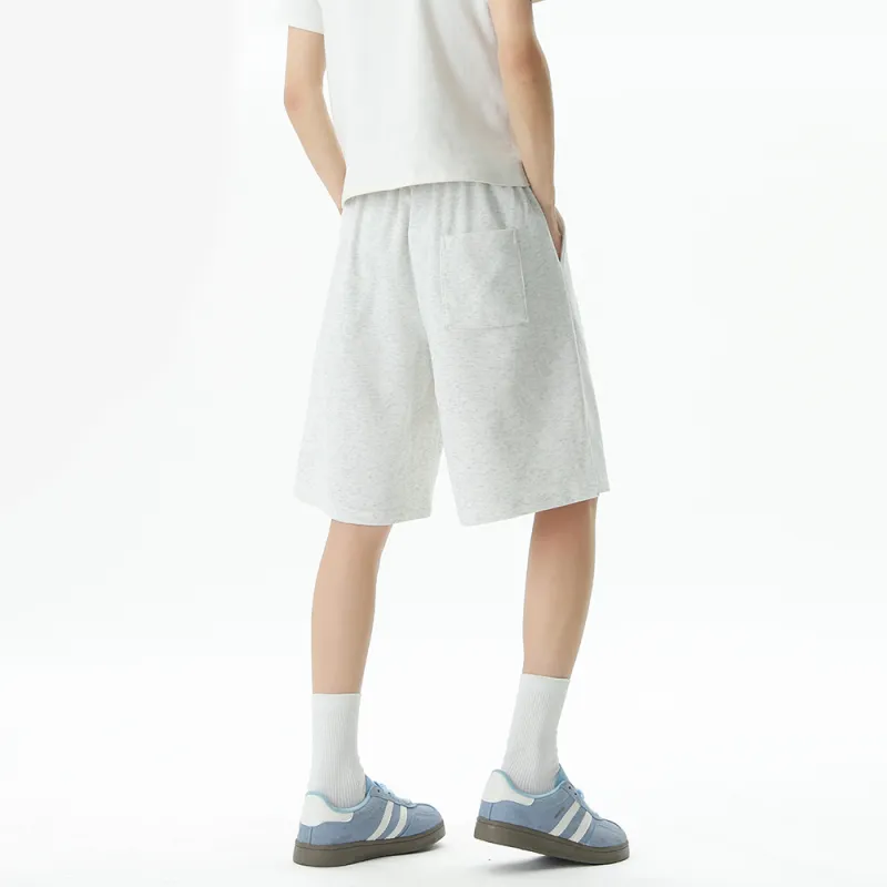 Weles Casual Shorts Unisex White Heather Gray-6