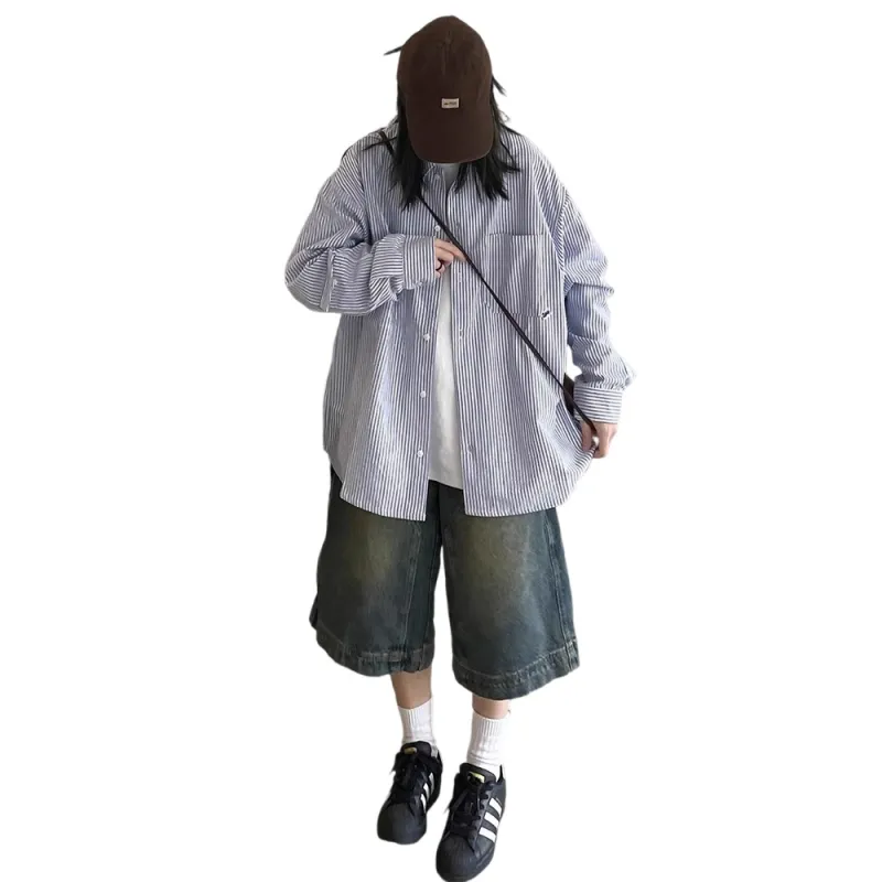 Weles Denim Shorts Unisex Vintage Blue-6
