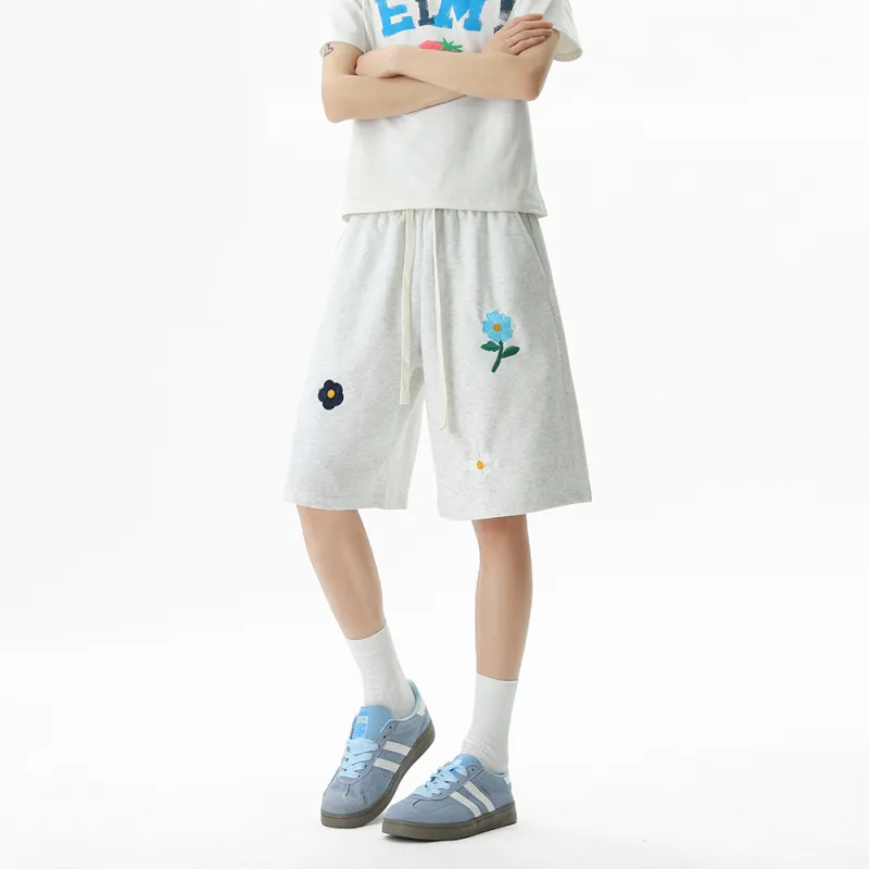 Weles Casual Shorts Unisex White Heather Gray-1