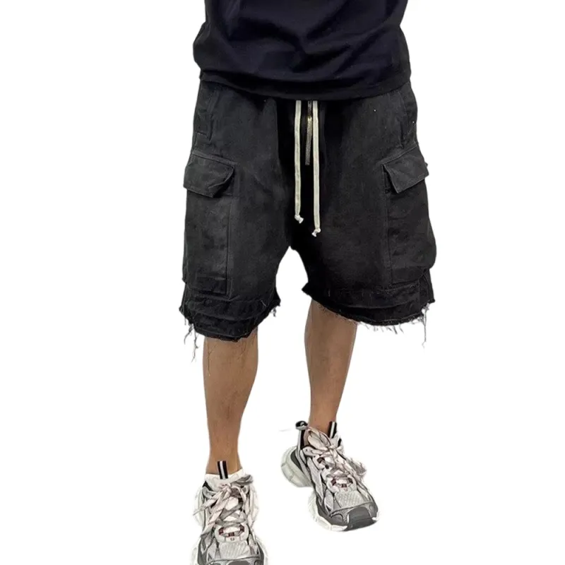 Weles Denim Shorts Unisex Black-4