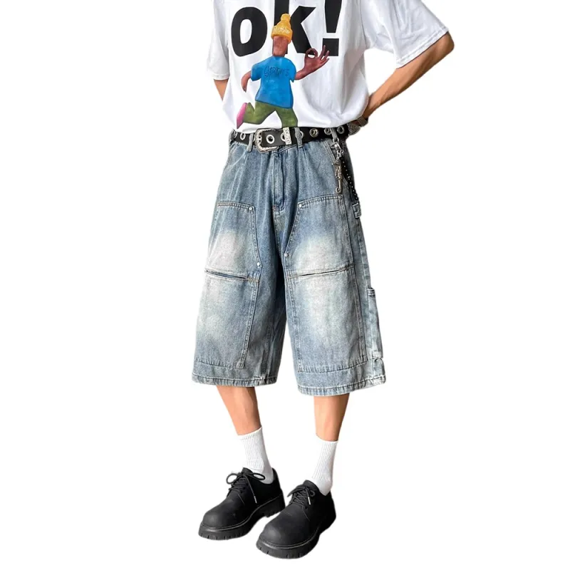Weles Denim Shorts Unisex Blue-3