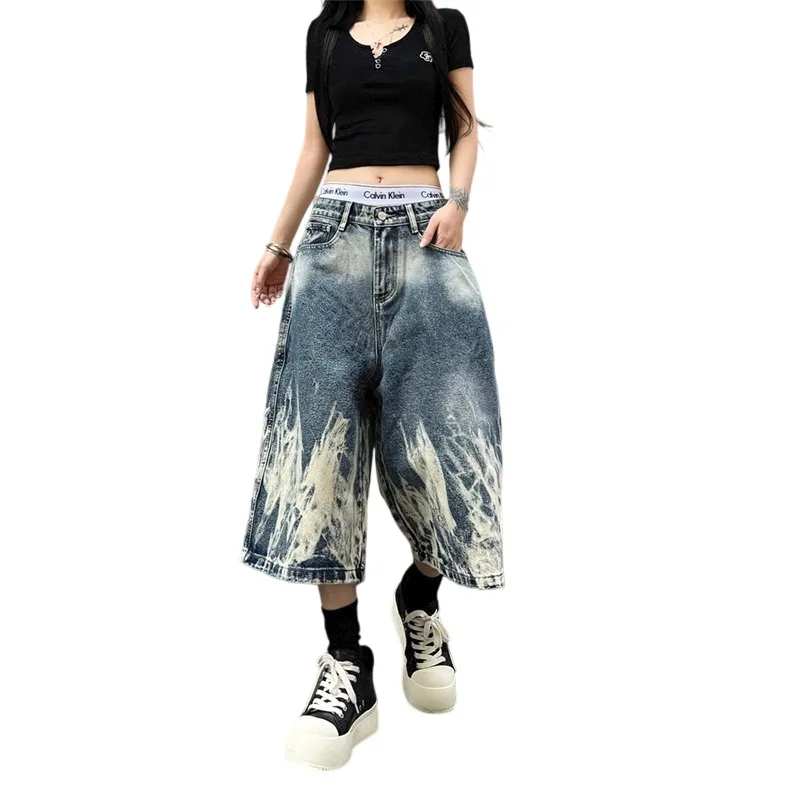 Weles Denim Shorts Unisex Blue-3