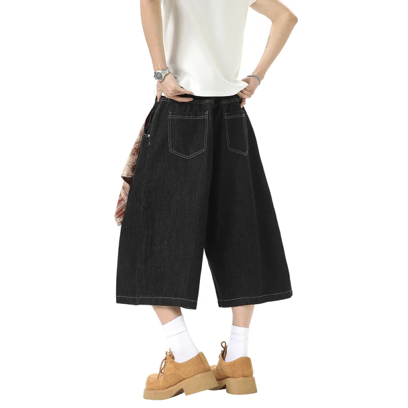Weles Denim Shorts Unisex Black-4