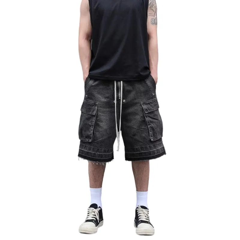 Weles Denim Shorts Unisex Black-5