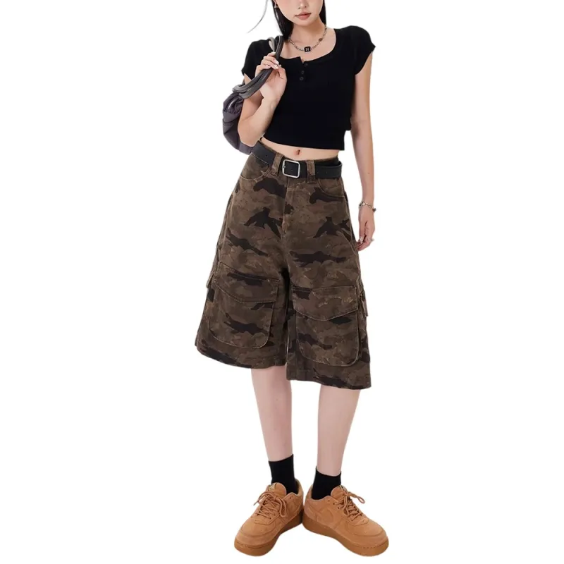 Weles Denim Shorts Unisex Camouflage-1