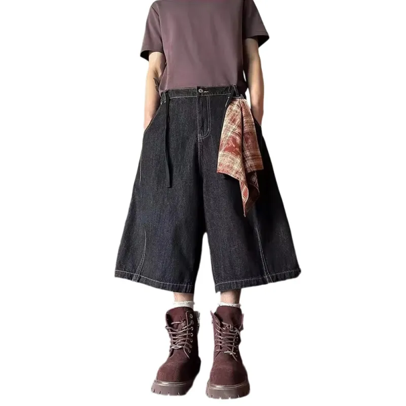 Weles Denim Shorts Unisex Black-6