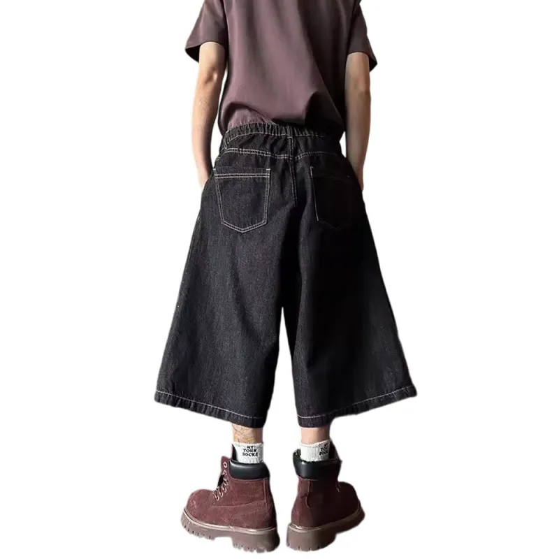 Weles Denim Shorts Unisex Black-2