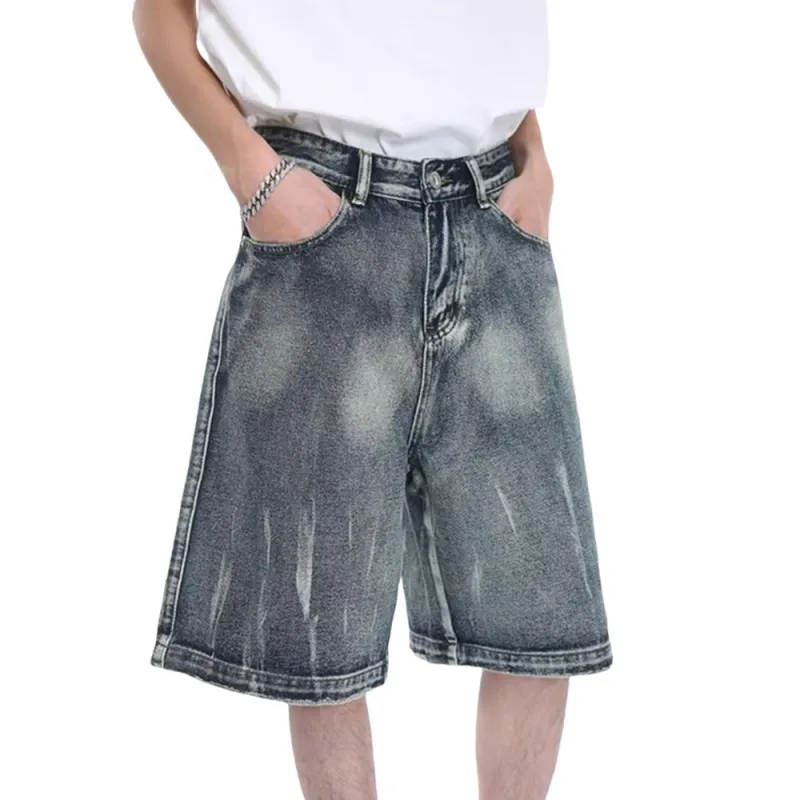 Weles Denim Shorts Unisex Blue-4