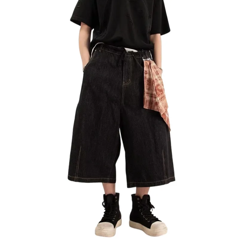Weles Denim Shorts Unisex Black-5