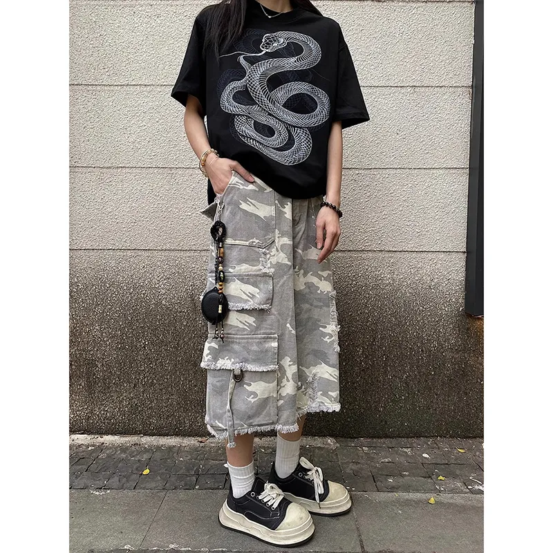 Weles Denim Shorts Unisex Camouflage-2