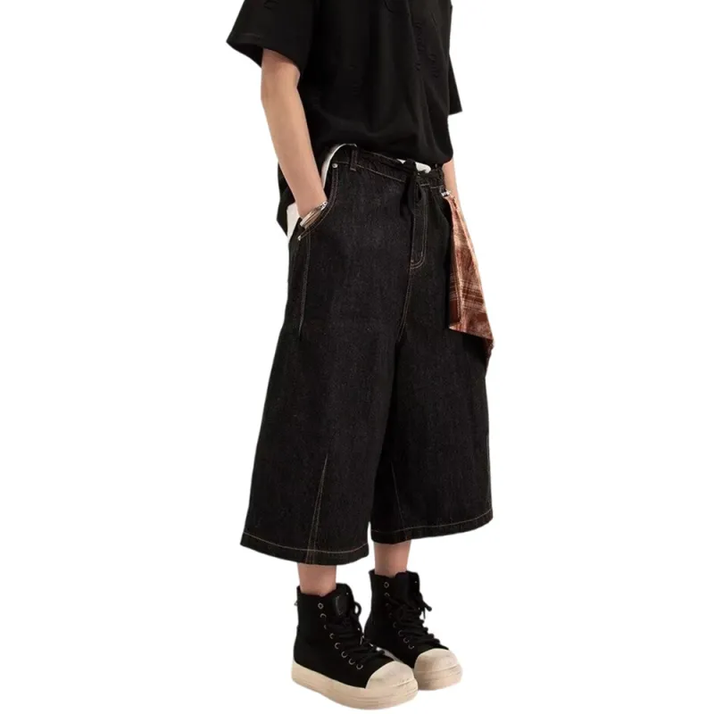 Weles Denim Shorts Unisex Black-2