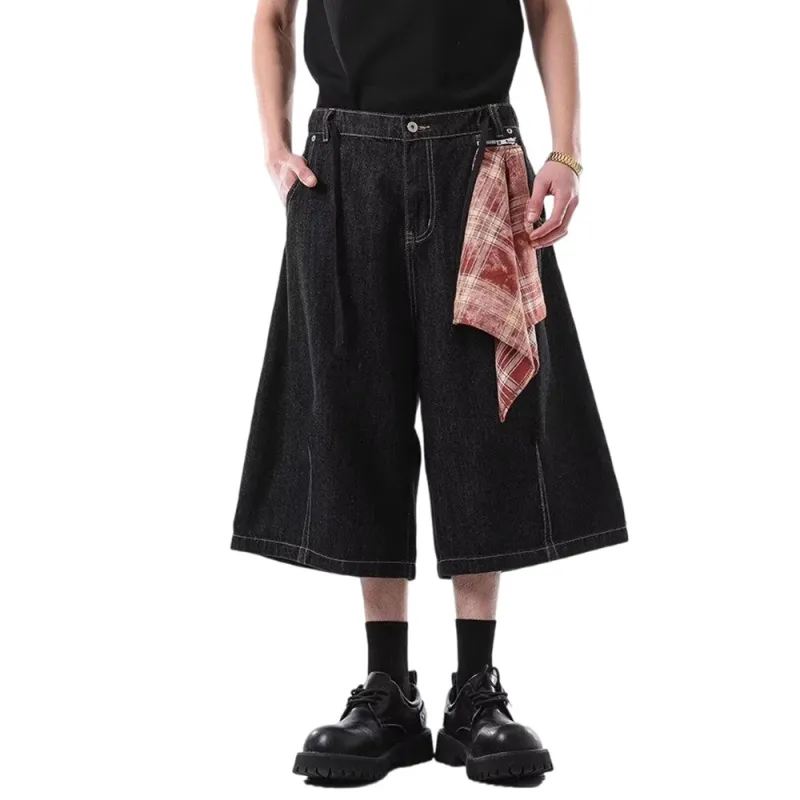 Weles Denim Shorts Unisex Black-1