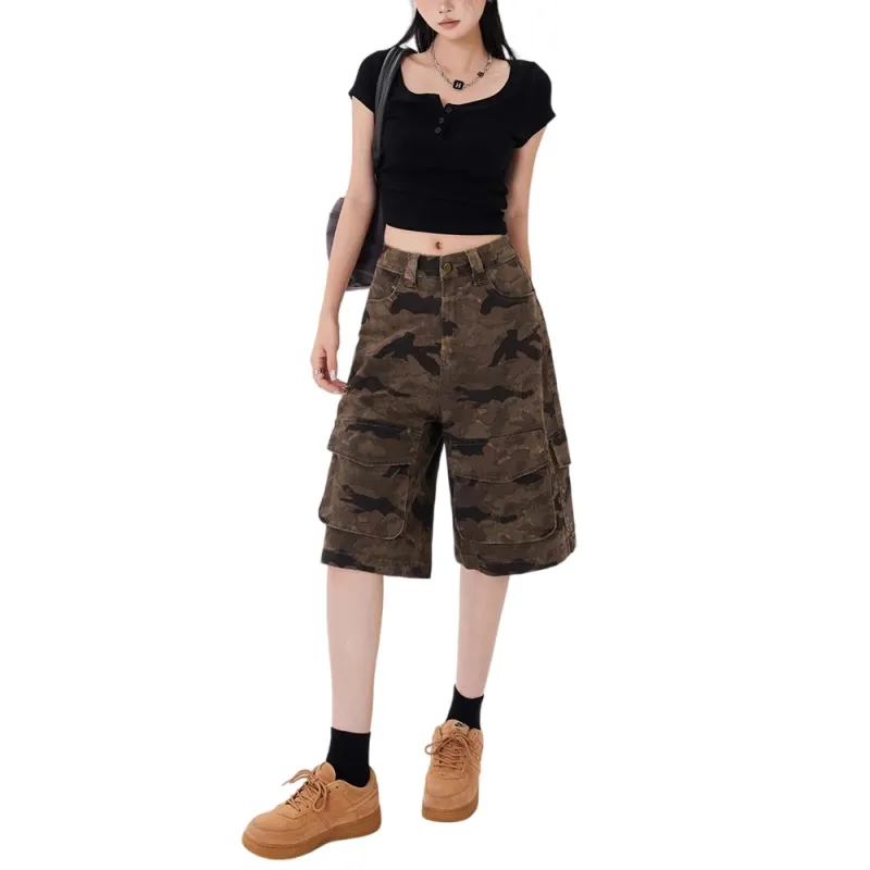 Weles Denim Shorts Unisex Camouflage-3
