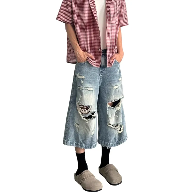 Weles Denim Shorts Unisex Blue-5