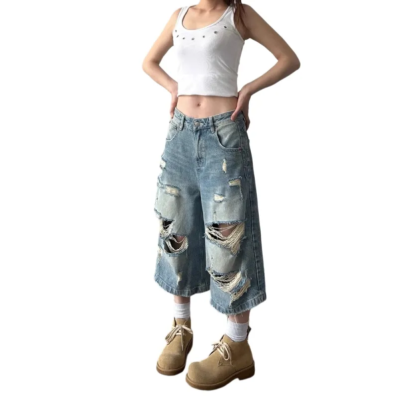 Weles Denim Shorts Unisex Blue-4