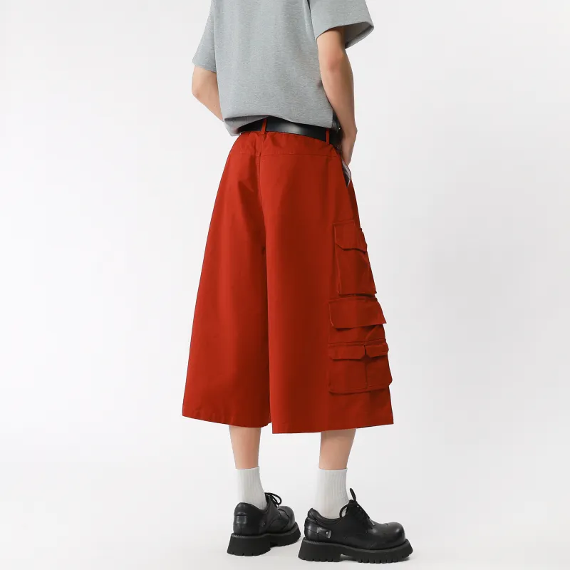 Weles Cargo Shorts Unisex Red-5
